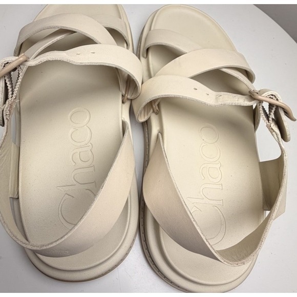 Chaco Townes Women's Leather Sandals Size 7 Beige Comfort Walking Travel - Picture 13 of 13